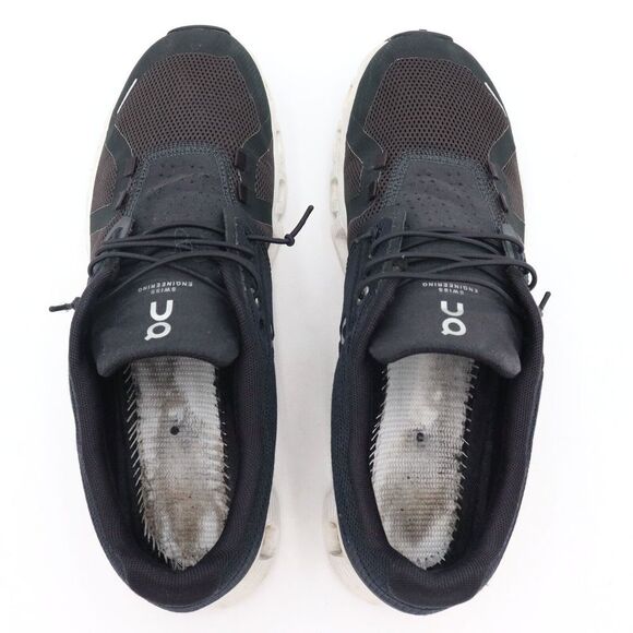 On Cloud 5 Swiss Engineering Womens Sz 10 Black White Running Shoes *No Insoles - Picture 9 of 12